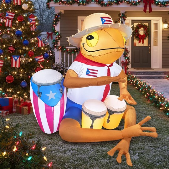 Coquí Conga Christmas Inflatable — Puerto Rico Yard Decoration